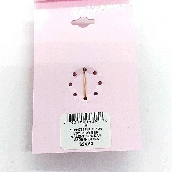 Holiday Lane Teddy Bear with Heart and Cubic Zirconia by Macy's - Picture 2 of 2